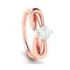 Jewelove™ Rings Women 's Band only / J VS 70-Pointer Solitaire 18K Rose Gold Ring JL AU G 112R-B