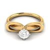 Jewelove™ Rings Women 's Band only / J VS 70-Pointer Solitaire 18K Yellow Gold Ring JL AU G 112Y-B