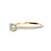 Jewelove™ Rings Women's Band only / VS J 70-Pointer Solitaire Diamond Accents Shank 18K Yellow Gold Ring JL AU 1238Y-B