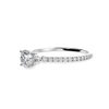Jewelove™ Rings J VS / Women's Band only 70-Pointer Solitaire Diamond Accents Shank Platinum Ring JL PT 1238-B