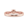 Jewelove™ Rings Women's Band only / VS J 70-Pointer Solitaire Diamond Shank 18K Rose Gold Ring JL AU 1286R-B