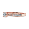Jewelove™ Rings Women's Band only / VS J 70-Pointer Solitaire Diamond Shank 18K Rose Gold Ring JL AU 1286R-B