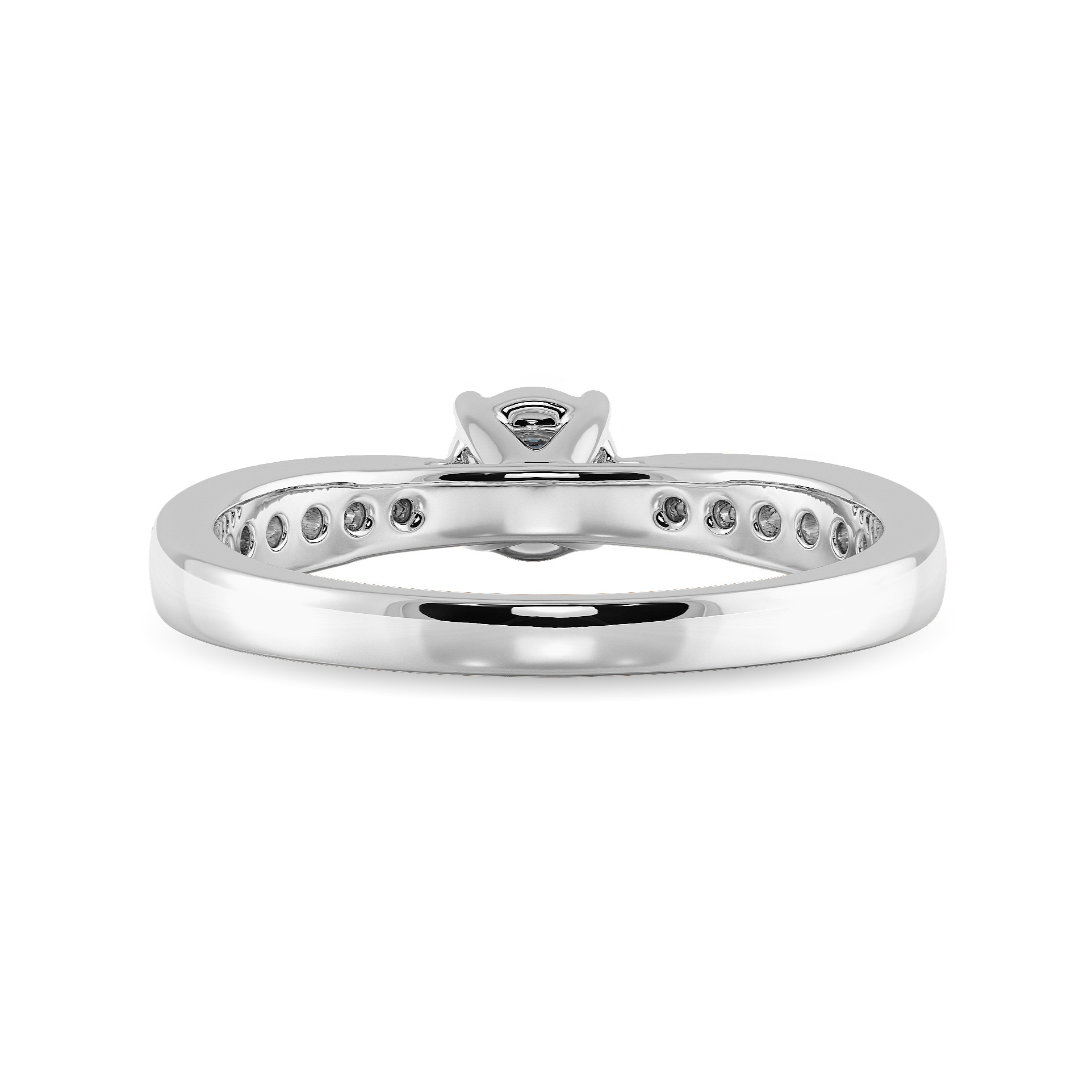 Jewelove™ Rings J VS / Women's Band only 70-Pointer Solitaire Diamond Shank Platinum Ring JL PT 1286-B
