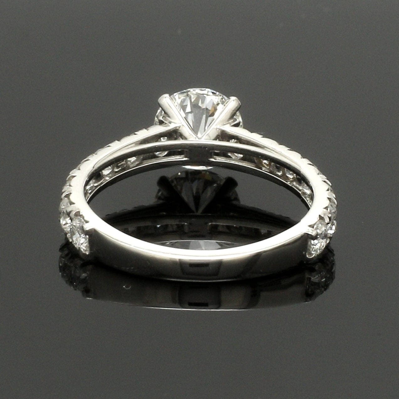 Jewelove™ Rings VS J / Women's Band only 70-Pointer Solitaire Diamond Shank Platinum Ring JL PT 1350-A