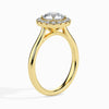 Jewelove™ Rings Women's Band only / VS J 70-Pointer Solitaire Halo Diamond Shank 18K Yellow Gold Ring JL AU 1169Y-B
