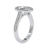 Jewelove™ Rings VS I / Women's Band only 70-Pointer Solitaire Halo Diamond Shank Platinum Engagement Ring JL PT 0055-B