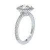 Jewelove™ Rings VS I / Women's Band only 70-Pointer Solitaire Halo Diamond Shank Platinum Ring JL PT 0162-B