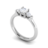 Jewelove™ Rings J VS / Women's Band only 70-Pointer Solitaire Pear Cut Diamonds Accents Platinum Ring JL PT R3 RD 157-B