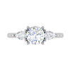 Jewelove™ Rings J VS / Women's Band only 70-Pointer Solitaire Pear Diamonds Accents Platinum Ring JL PT R3 RD 124-A