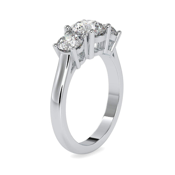 Jewelove™ Rings Women's Band only / VS J 70-Pointer Solitaire Platinum Diamond Accent Engagement Ring JL PT 0058-B