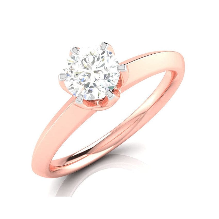 Jewelove™ Rings Women's Band only / VS J 70-Pointer Solitaire Rose Gold Ring JL AU G 106R-B