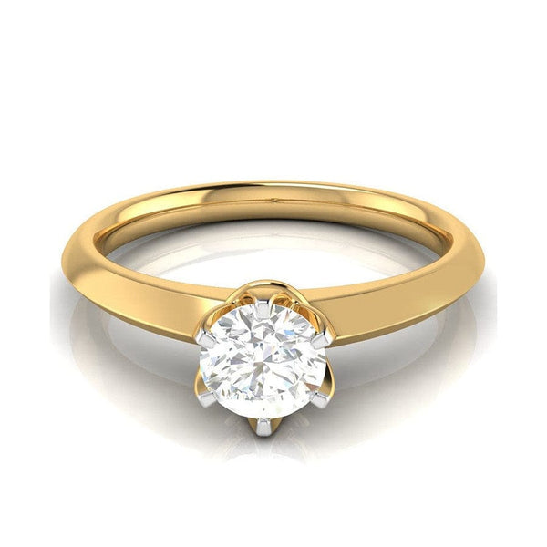 Jewelove™ Rings Women's Band only / VS J 70-Pointer Solitaire Yellow Gold Ring JL AU G 106Y-B
