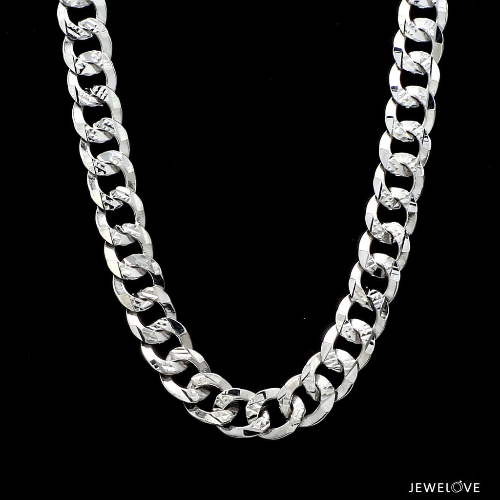 Jewelove™ Chains 7mm Unique Japanese Platinum Chain for Men JL PT CH 968-A