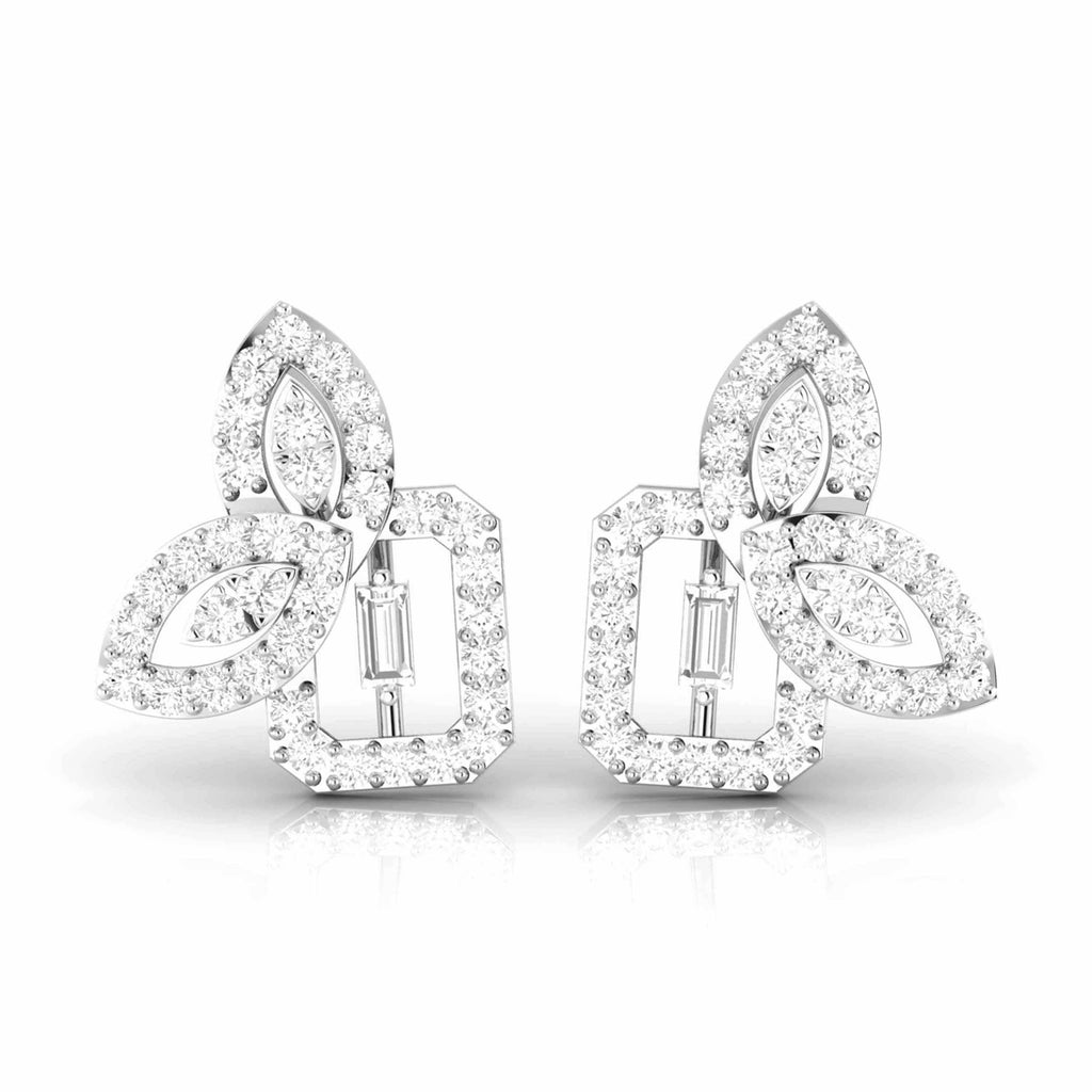 Jewelove™ Earrings SI IJ Beautiful Platinum Diamond Earrings for Women JL PT E OLS 4