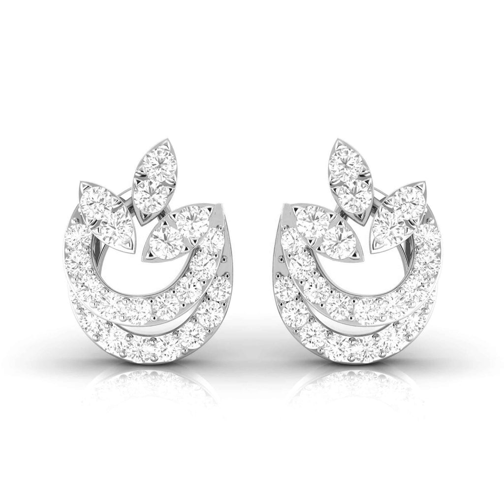 Jewelove™ Earrings SI IJ Beautiful Platinum Diamond Earrings for Women JL PT E OLS 50