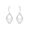 Jewelove™ Earrings SI IJ Beautiful Platinum Earrings with Diamonds for Women JL PT E N-13