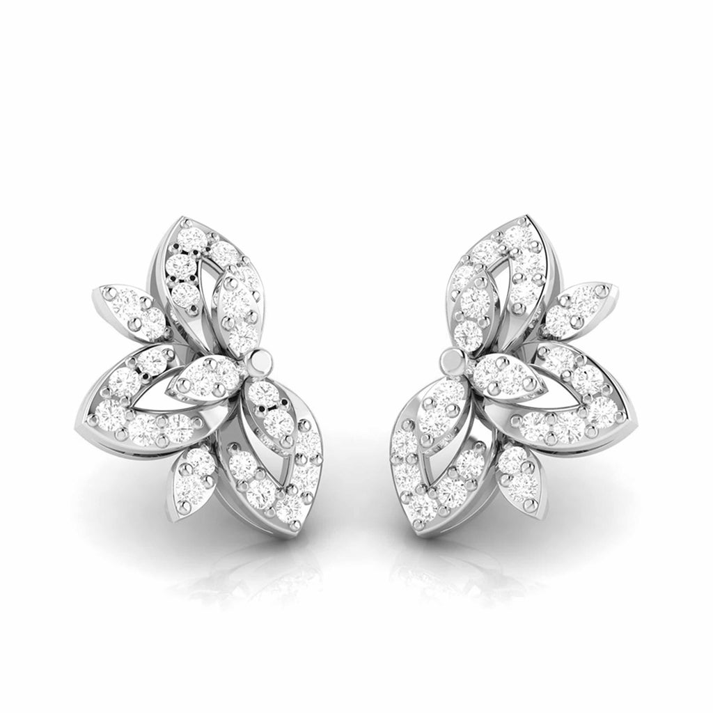 Jewelove™ Earrings SI IJ Beautiful Platinum Earrings with Diamonds for Women JL PT E ST 2022