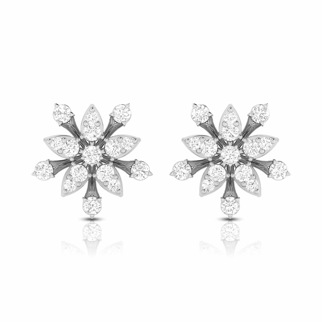 Jewelove™ Earrings SI IJ Beautiful Platinum Earrings with Diamonds for Women JL PT E ST 2043