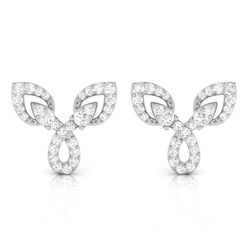 Jewelove™ Earrings SI IJ Beautiful Platinum Earrings with Diamonds JL PT E ST 2208