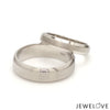 Jewelove™ Rings Beveled Edges Plain Platinum Couple Ring JL PT 616 - A Solid