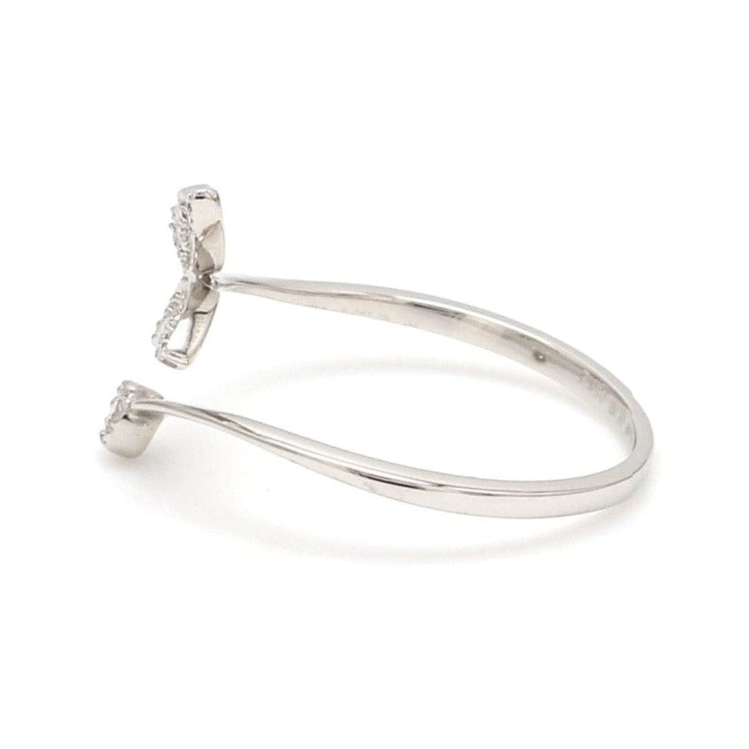 Jewelove™ Rings Butterfly Platinum Diamond Ring with Milgrain for Women JL PT LR 142