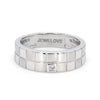 Jewelove™ Rings Women's Band only / SI IJ Chess Inspired Platinum Love Bands in Platinum JL PT 423