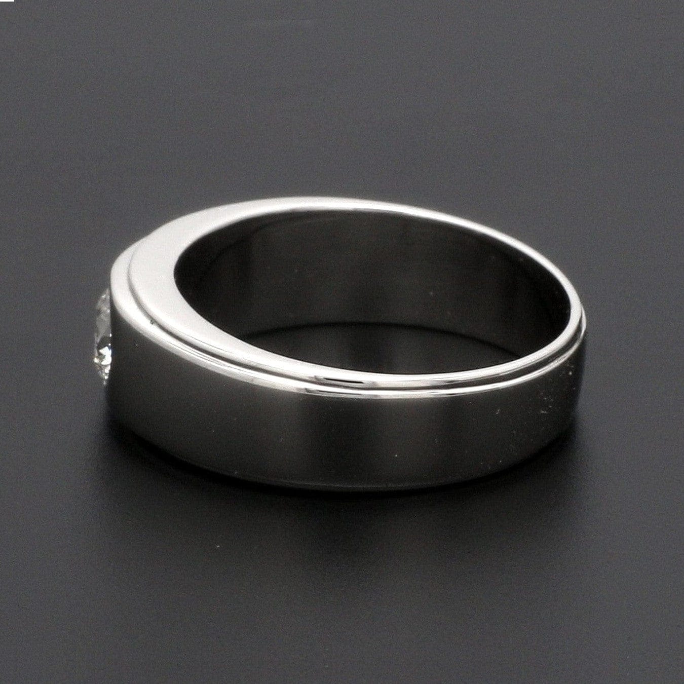 Jewelove™ Rings Classic Platinum Solitaire Love Bands SJ PTO 101 - Hi-Polish