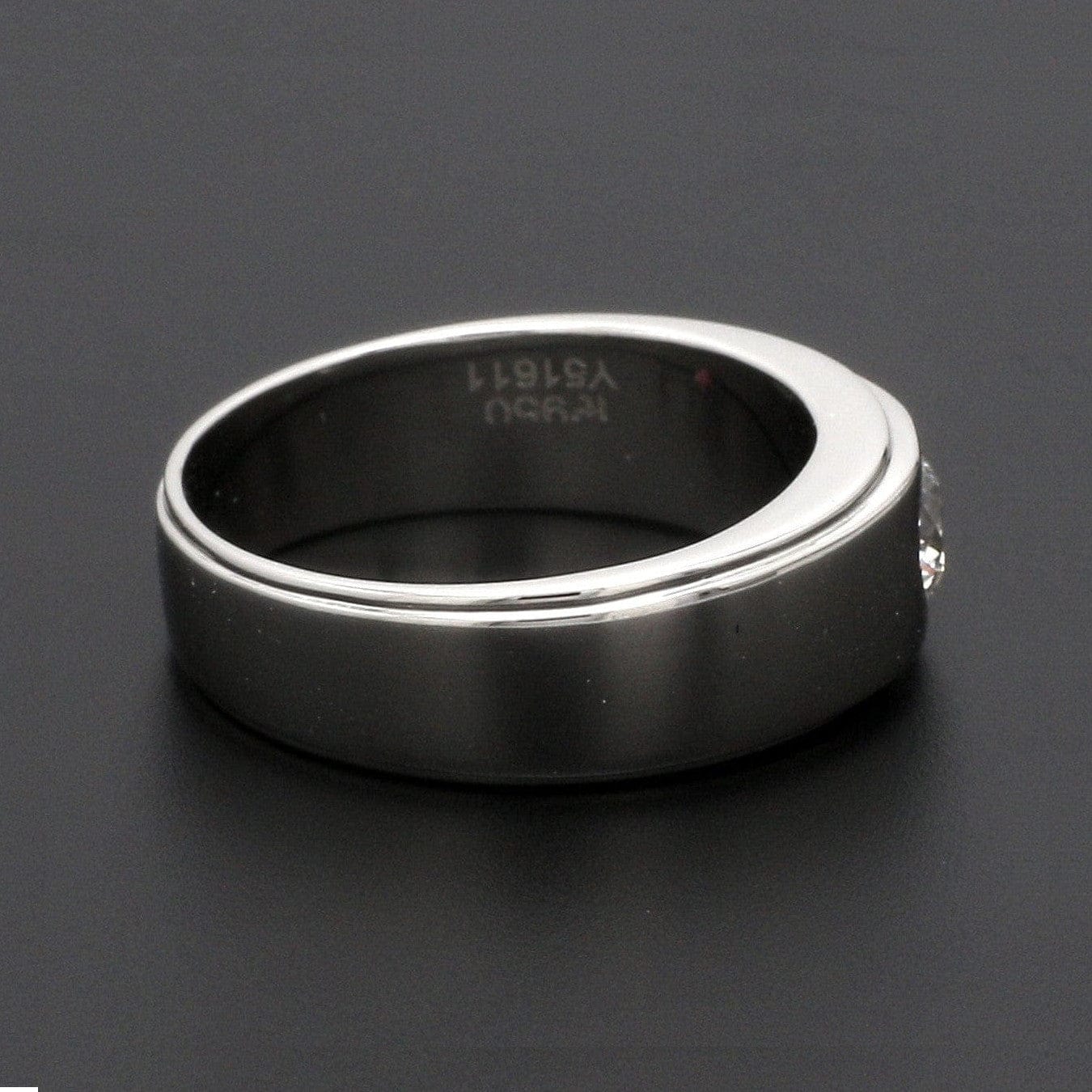 Jewelove™ Rings Classic Platinum Solitaire Love Bands SJ PTO 101 - Hi-Polish