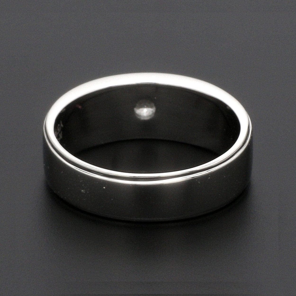 Jewelove™ Rings Classic Platinum Solitaire Love Bands SJ PTO 101 - Hi-Polish