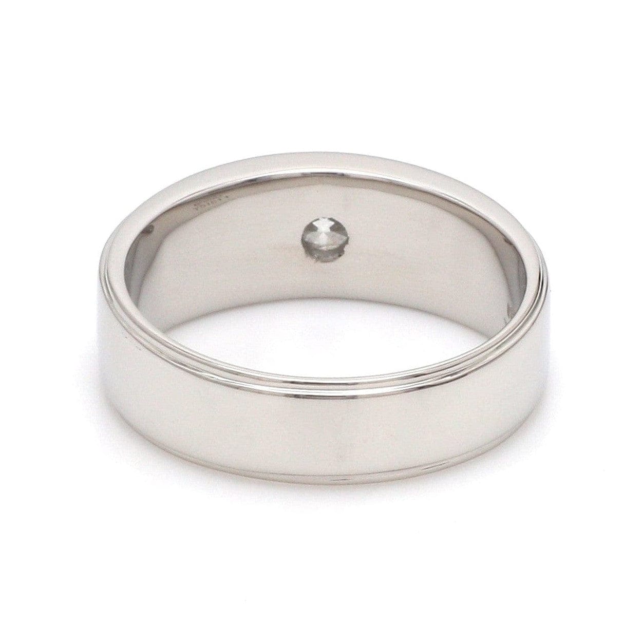 Jewelove™ Rings Classic Platinum Solitaire Love Bands SJ PTO 101 - Hi-Polish