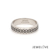 Jewelove™ Rings Criss-cross Pattern with Enamel Platinum Unisex Ring JL PT 5945-A