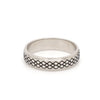 Jewelove™ Rings Criss-cross Pattern with Enamel Platinum Unisex Ring JL PT 5945-A