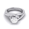 Jewelove™ Rings J VS / Women's Band only Curvy Platinum 1-Carat Solitaire Engagement Ring for Women JL PT G 110-C