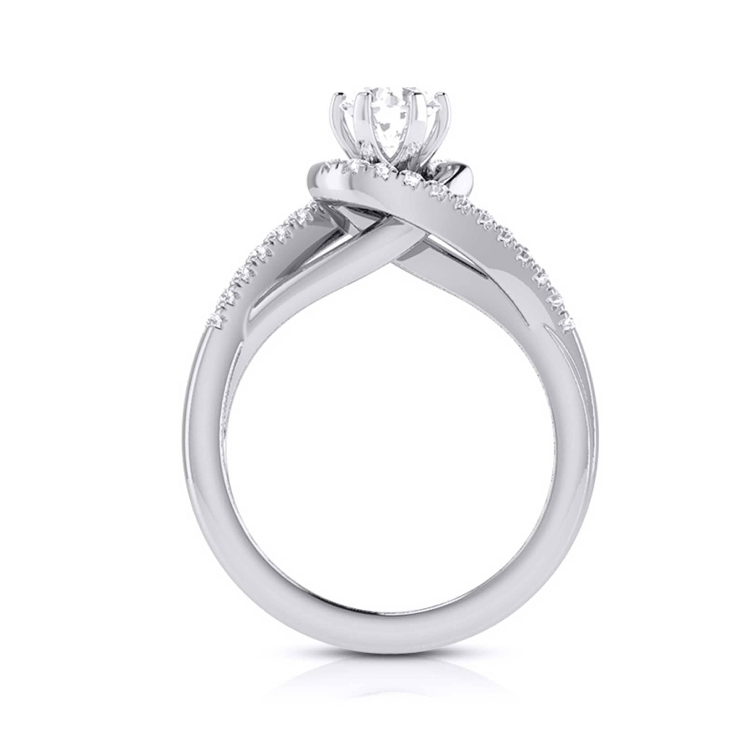 Leaf Crossover Diamond Ring Jewellery India Online - CaratLane.com
