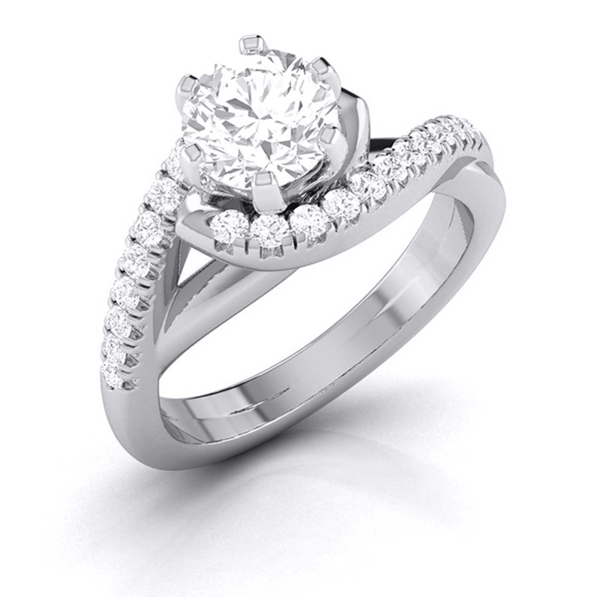 Solitaire ring with a 0.30 carat diamond in platinum - BAUNAT
