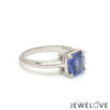 Jewelove™ Rings Men's Band only Cushion Cut Blue Sapphire Platinum Ring JL PT 1155