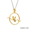 Jewelove™ Necklaces & Pendants Customised 14K Gold Pendant with Single CZ