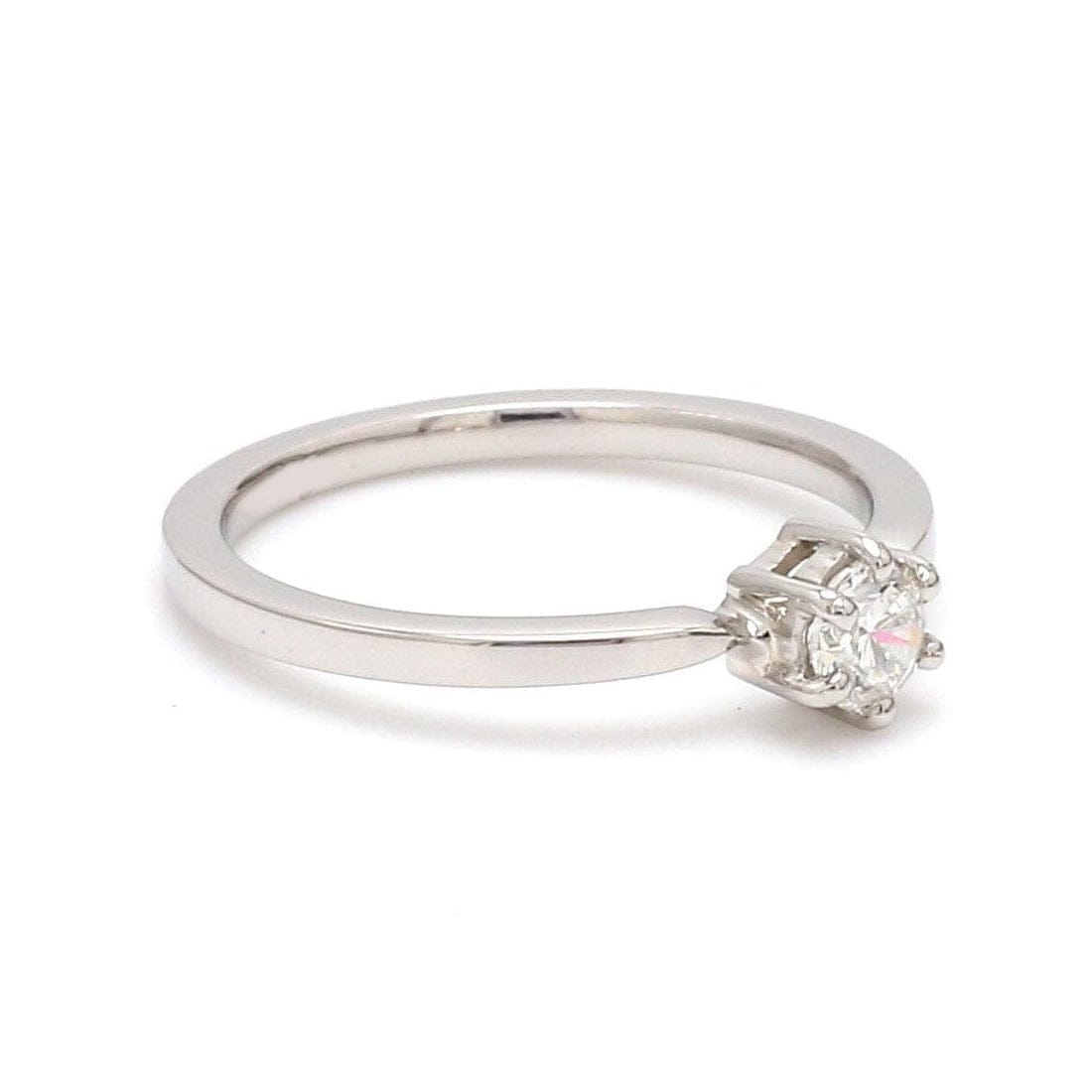 Jewelove™ Rings Customised 25 Pointer Basket 6 Prong Solitaire Ring made in Platinum SKU 0012-A