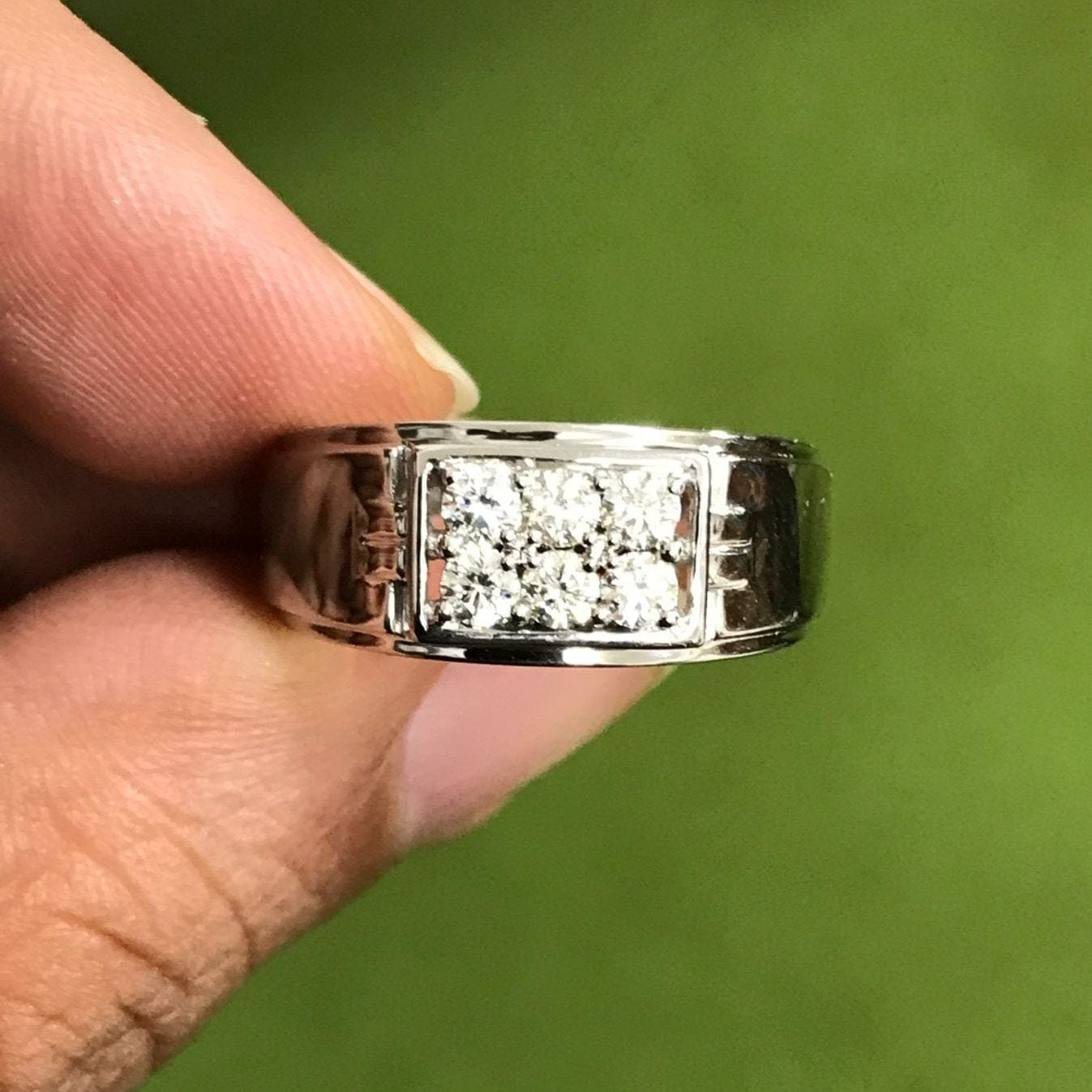 Customised Diamond Platinum Ring for Men JL PT 1087 Men’s Band only