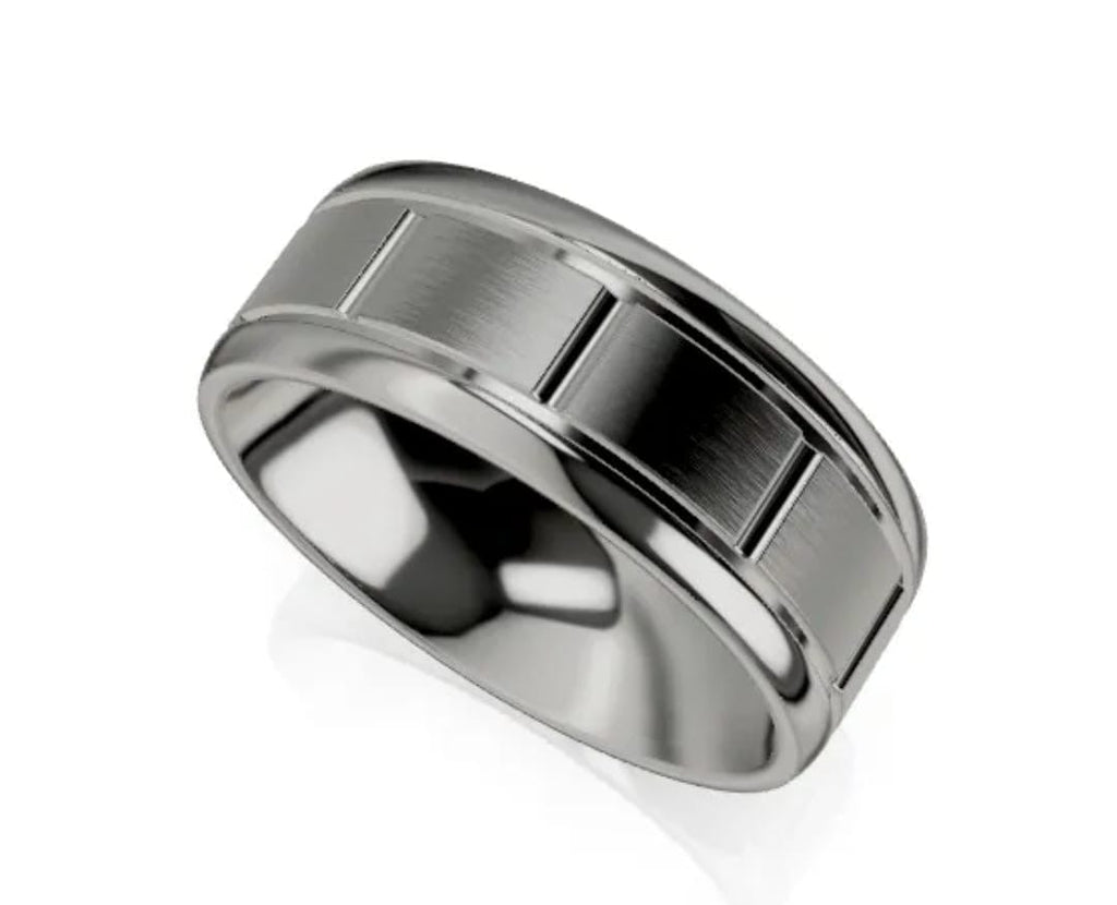 Jewelove™ Rings Men’s Band only Customised 6mm Platinum Ring for Men