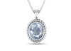 Jewelove™ Pendants Customised Blue Sapphire Pendant in Platinum JL PT P 315-A