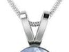 Jewelove™ Pendants Customised Blue Sapphire Pendant in Platinum JL PT P 315-A