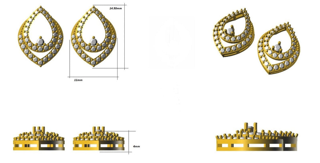 Jewelove™ Earrings Customised Earrings with Diamonds in 18K Gold