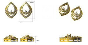 Customised Earrings with Diamonds in 18K Gold – Jewelove™
