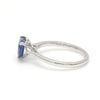 Jewelove™ Rings Women's Band only Customised Heart Cut Blue Sapphire Platinum Ring JL PT 19008-Z