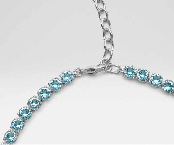 Jewelove™ Necklaces & Pendants Customised Platinum & Blue Topaz Necklace