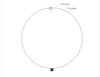 Jewelove™ Necklaces & Pendants Customised Platinum Chain with Blue Sapphire Pendant