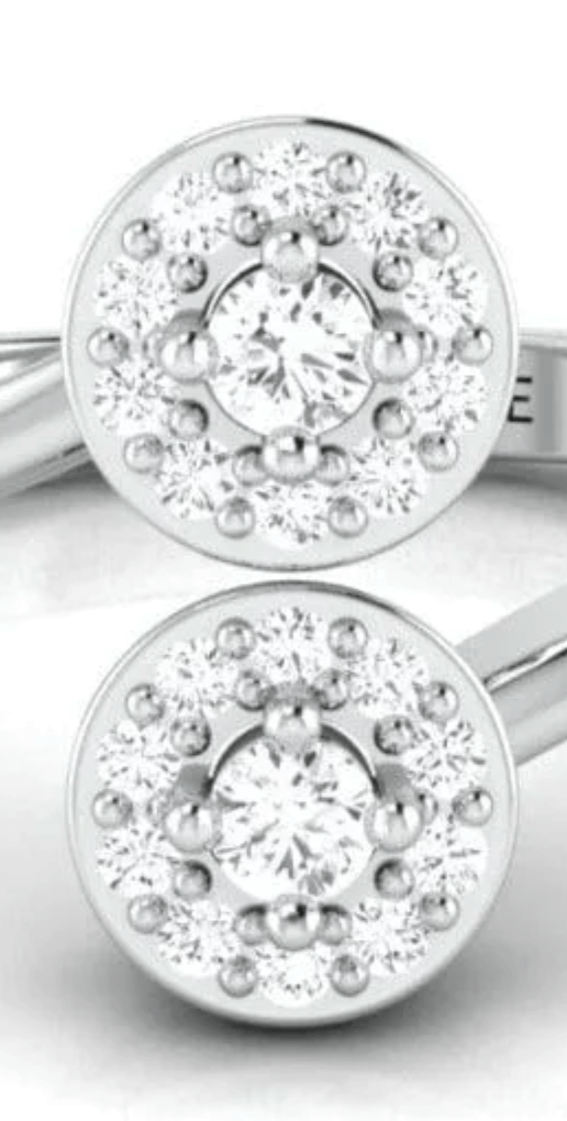 Jewelove™ Earrings Customised Platinum Earrings with Diamonds