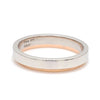 Jewelove™ Rings Women’s Band only Customised Platinum Love Bands with Rose Gold JL PT 925