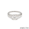 Jewelove™ Rings Customised Platinum Ring with Moissanite JL PT 1270